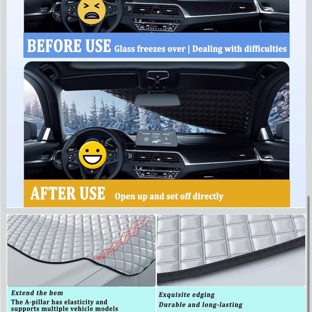Multi-Layer Car Windshield Cover - Picture 3 of 4